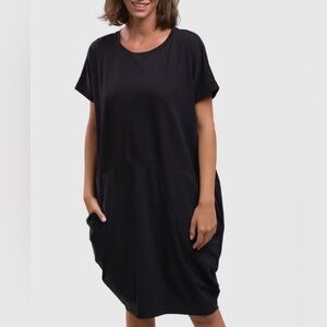 Tekbika by Alembika short sleeve cocoon dress, black size 4 (US 12-14)